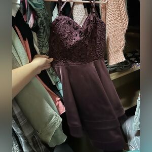 Maroon/Purple Hoco Dress